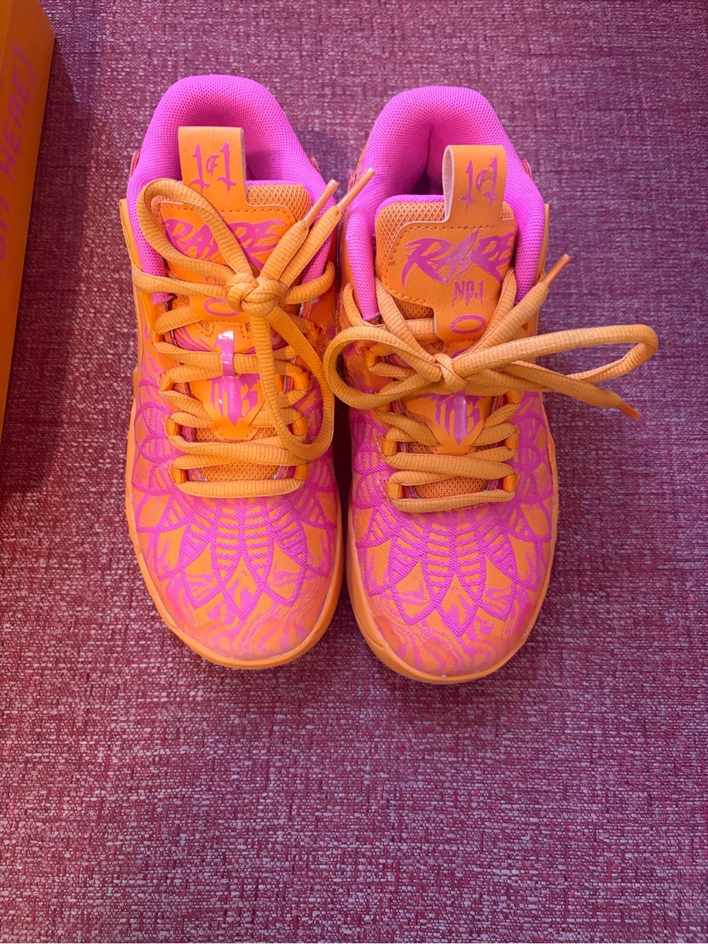 Puma Lamelo Ball Kids rickie orange ravish Basketball Sneakers